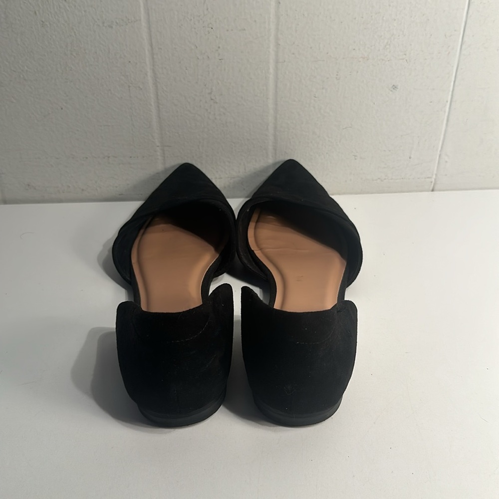 Old Navy Black Faux Suede Pointed Toe Flats - Size 9 Women’s - Picture 6 of 10